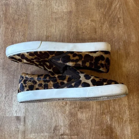 Lauren Ralph Lauren Cedar II Slip On Shoes Womens 7.5B Leopard Print Calf Hair - Picture 4 of 7